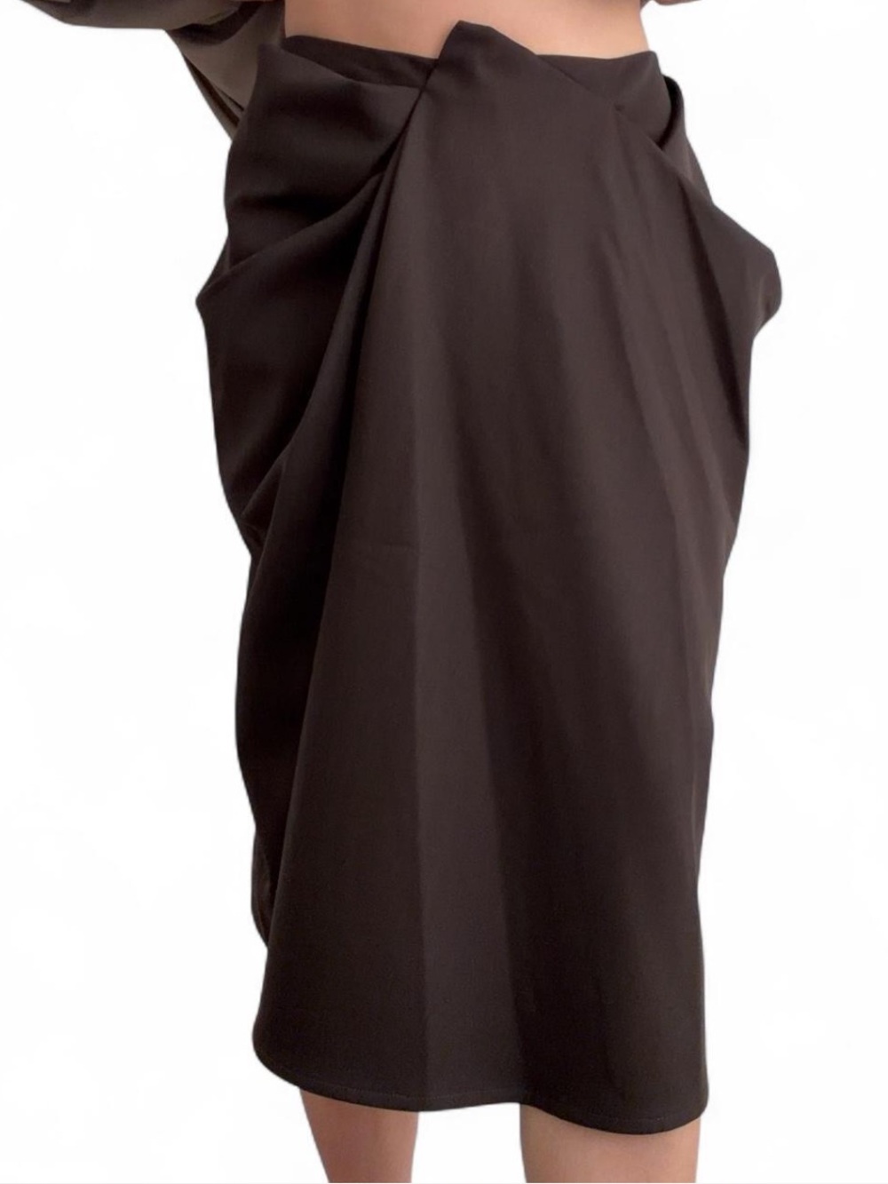 Entire Studios Drape brown skirt wool new size small NWOT